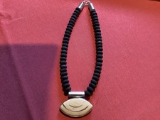 Lavasteinkette, mit Anhänger, 925 er Silber