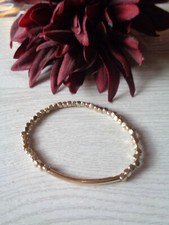  Armband  " kleine Würfelperlen" gold