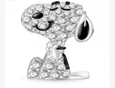 snoopy charm 925 Silber Bracelet Anhänger Peanuts Charms armband strass steine