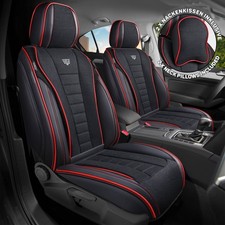 Seat Alhambra 2 Bj ab 2010 kompatible Schonbezüge in Schwarz NL1