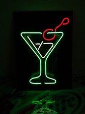 Martini Becherglas Neon Sign