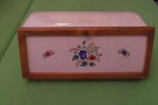 schöner alter Brotkasten aus Keramik mit Blumendekor Wächtersbach Keramik