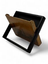 Vintage Zigarettenetui aus Holz mit Dampflok-Motiv 1829 - Sammlerstück