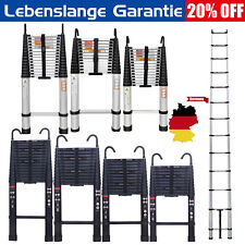 Teleskopleiter 2.6m-6m Mehrzweckleiter Stehleiter 150kg Klappleiter Rutschfester