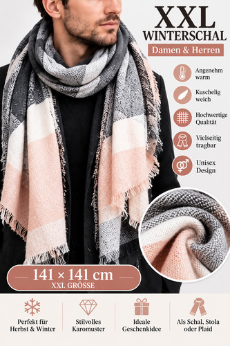 Xxl winterschal oversize schal - winterschal,