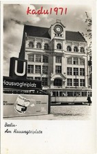 B16) AK Berlin - U-Bahn-Stadion am Hausvogteiplatz, Straßenbahn. 50-60er Jahre 
