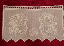 Häkelgardine handarbeit