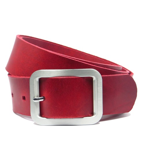 Ledergürtel breit rot - breit,