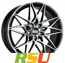 MAM B2 black front polish 8x18" ET45 LK5 112 ML 72.6 Alufelgen 18 Zoll