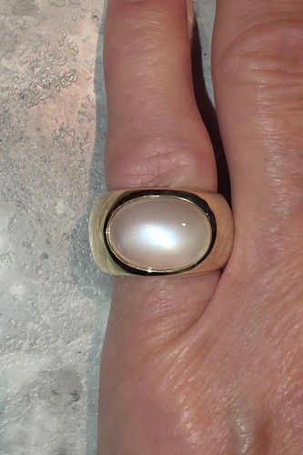 Ring gelbgold mit mondstein - ring,