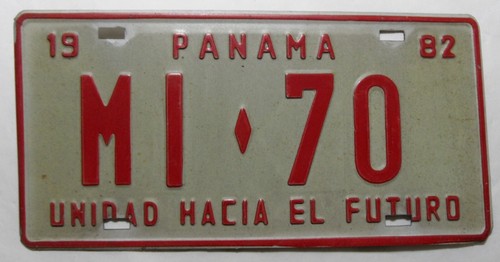 Altes nummernschild aus panama - nummernschild,