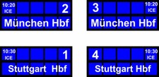 Zugzielanzeiger stück n - zugzielanzeiger,