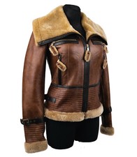 Damen Lammfelljacke Lederjacke