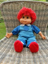 DDR Puppe mit Wollhaaren und  Stoffkörper, Gummi-Gesicht 