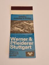 Streichholzheftchen, Werner & Pfleiderer GmbH, Fabrik, Knetmaschinen, Stuttgart 