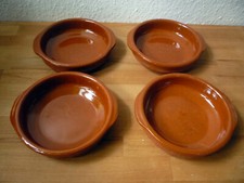 4 große creme brulee Schalen - für Tapas, Oliven, Aioli etc. - glasierter Ton