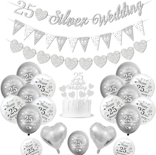 Silberne hochzeit dekoration - silberne,