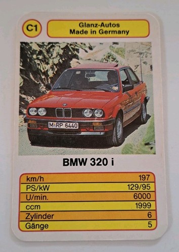 Bmw 320 einzelkarte - bmw, c1