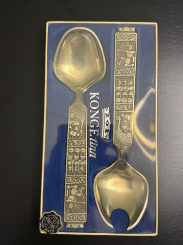 Konge tinn salatbesteck - konge,