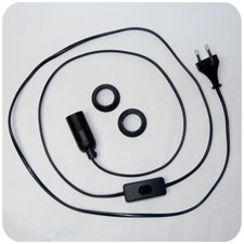 E14 Lampenfassung schwarz mit
