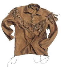 Indianer Herren 100 % echtes Wildleder Lederjacke handgefertigte indische Fra...