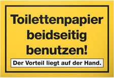 Lustiges Toilettenschild 30x20