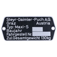 Typenschild Blanko 74x35mm