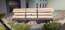Spur 1 f Feldbahnloren  mit Holzbeladung Kleinserienmodell Fa. Schotterwagen