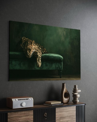 Wandbild leopard modern - wandbild,