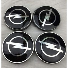 4 Stück 68mm Opel Nabendeckel Felgendeckel Nabenkappe Radkappen Schwarz NEU