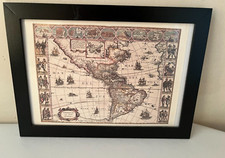Gerahmte Vintage Karte von