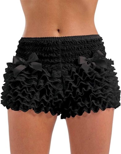 Schwarz rüschenhose für - schwarz,