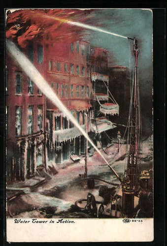 Water tower action - water,