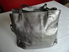 Shopper von Gianni Chiarini, groß, silber, Doppeltasche, sehr gepflegt