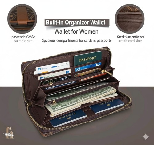 Damen leder geldbörse - damen,