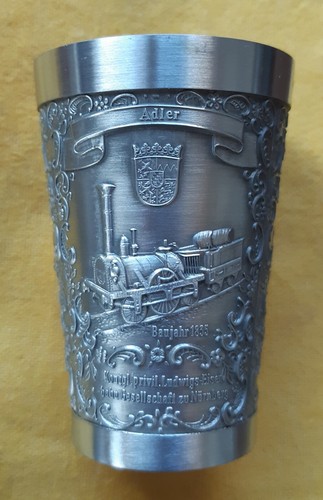 Zinnbecher eisenbahn adler - zinnbecher,