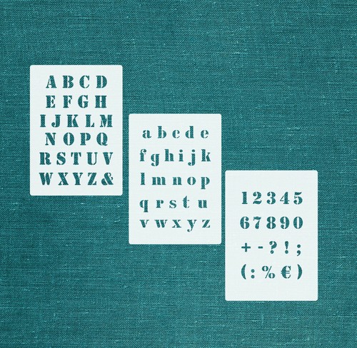 Alphabet schrift schablonen - alphabet, -schablonen