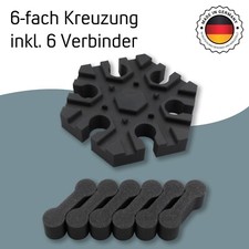 6-fach Kreuzung für Holzspielbahnen, kompatibel mit Brio, Ikea Lillabo, Eichhorn