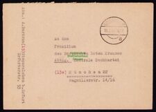 B19259 SBZ Brief Gebühr bezahlt Gispersleben 1946 an DRK in München