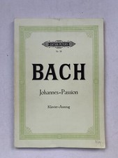 Noten . J.S. Bach. Johannes-Passion. Klavierauszug mit deutschem Text.