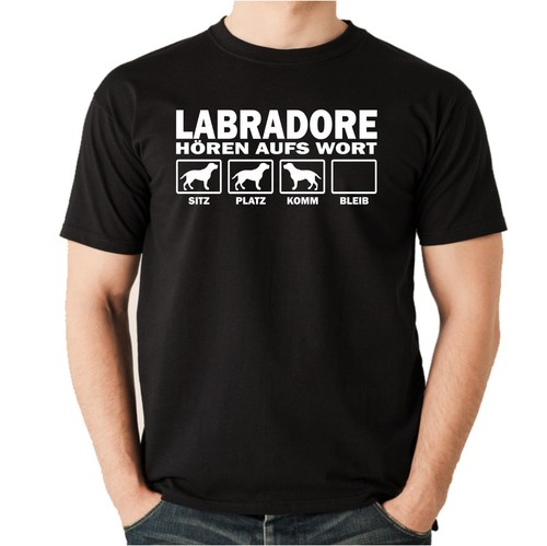 Shirt labrador hören aufs - t-shirt,