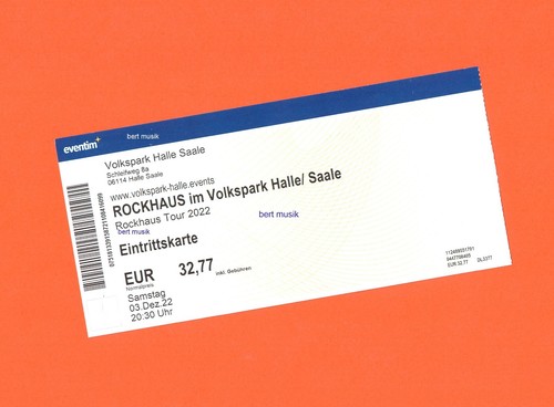 Altes konzert ticket rockhaus - altes,