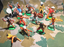 DDR Indianer Cowboys Spielzeug Figuren Gummi wie Masse Konvolut Lagerleben