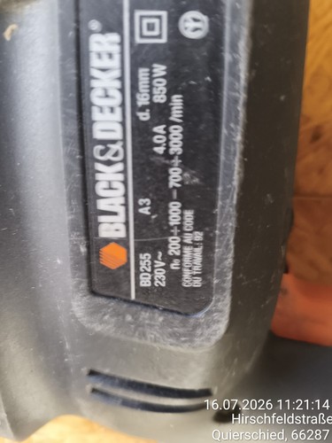 Black decker 255 a3 - decker, bd
