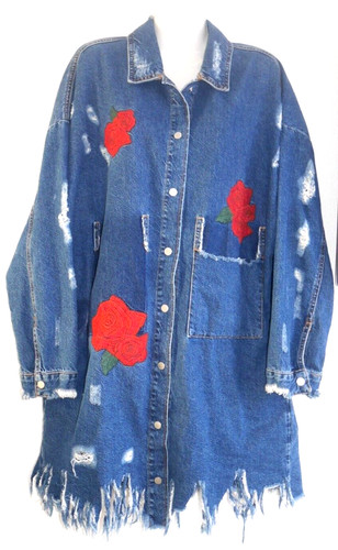 Zara damen jeans long jacke - jeans,