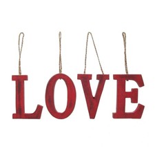 HOLZ-HÄNGER "LOVE" 4er Set