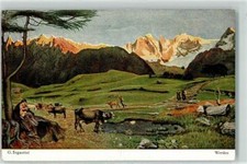 39287606 - Werden Hirte Mutter und Kind AK Segantini, G.