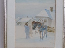 Pferdeschlitten winter 1943 - pferdeschlitten,,