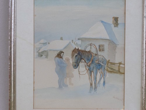 Pferdeschlitten winter 1943 - winter,