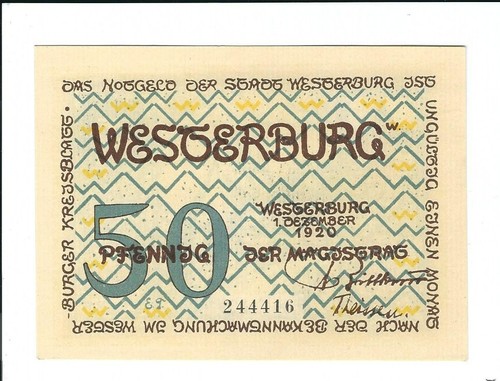 Notgeld stadt westerburg - notgeld,